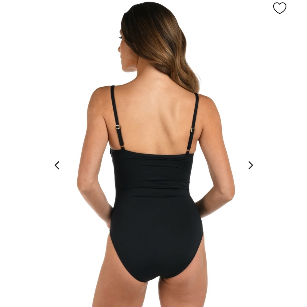 NWT La Blanca Women's Black One-Piece Swimsuit‎ Size 16 - Picture 2 of 11